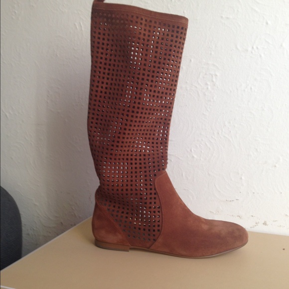Michael Kors Suede Brown Graham Boots - Picture 1 of 4